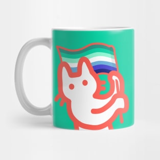 owie waving a gay pride flag Mug